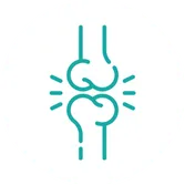 Bone health icon representing nutrition's role in pain relief