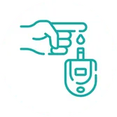 Diabetes support icon showcasing dietary management techniques