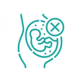 Stylized uterus and leaf icon representing fertility diet support