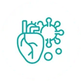 Heart health icon representing nutrition for heart disease prevention