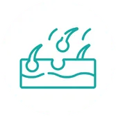 Nutritional guidance icon for skin and hair health improvements