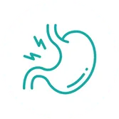 Digestive health icon illustrating advice for addressing stomach issues